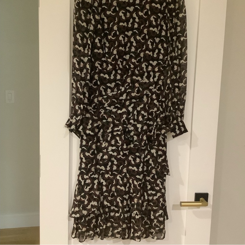 SALONI Black and White Asymmetrical Skirt
